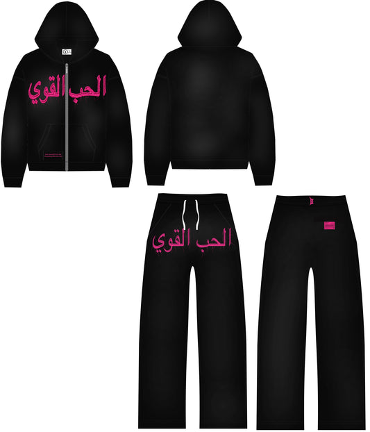 Pre-Order “Tough Love” SweatSuits Black and Pink