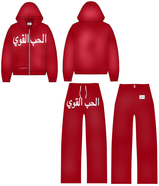 Pre-Order “Tough Love” SweatSuits Red Dahlia